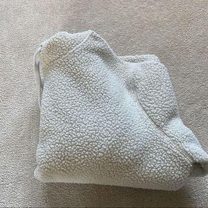 Gap - Men’s Off-White Sherpa Hooded Sweatshirt